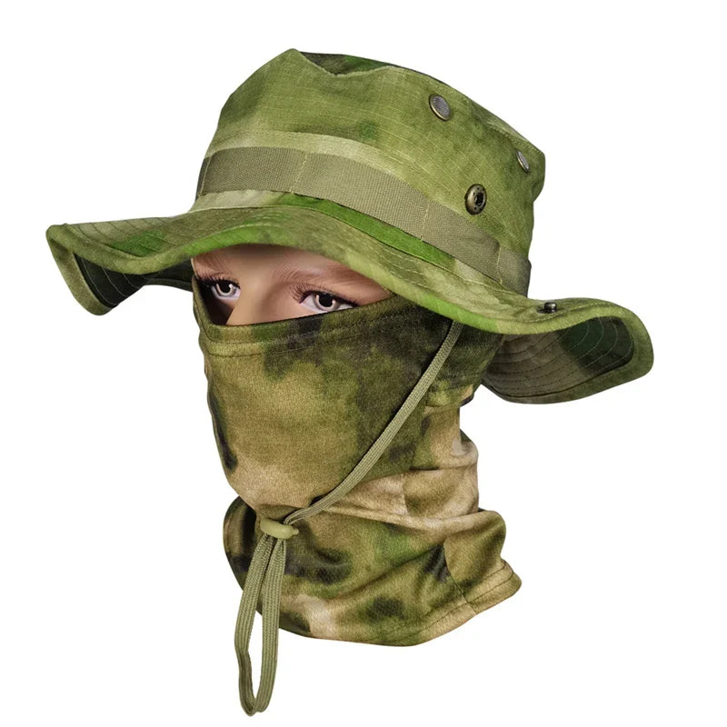Tactical Camouflage Full Face Cover Hat - Image 3