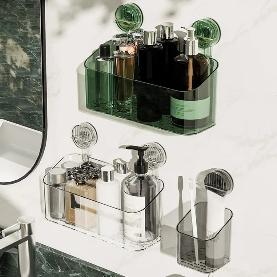Strong Suction Quick Mini Bathroom Storage Rack - Image 1