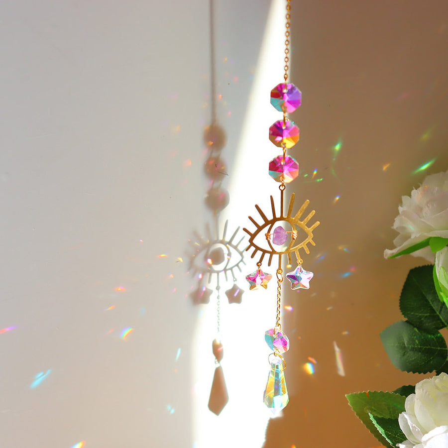 Dream Combo Symphony Crystal Wind Chime Moon Sun Catcher - Image 1