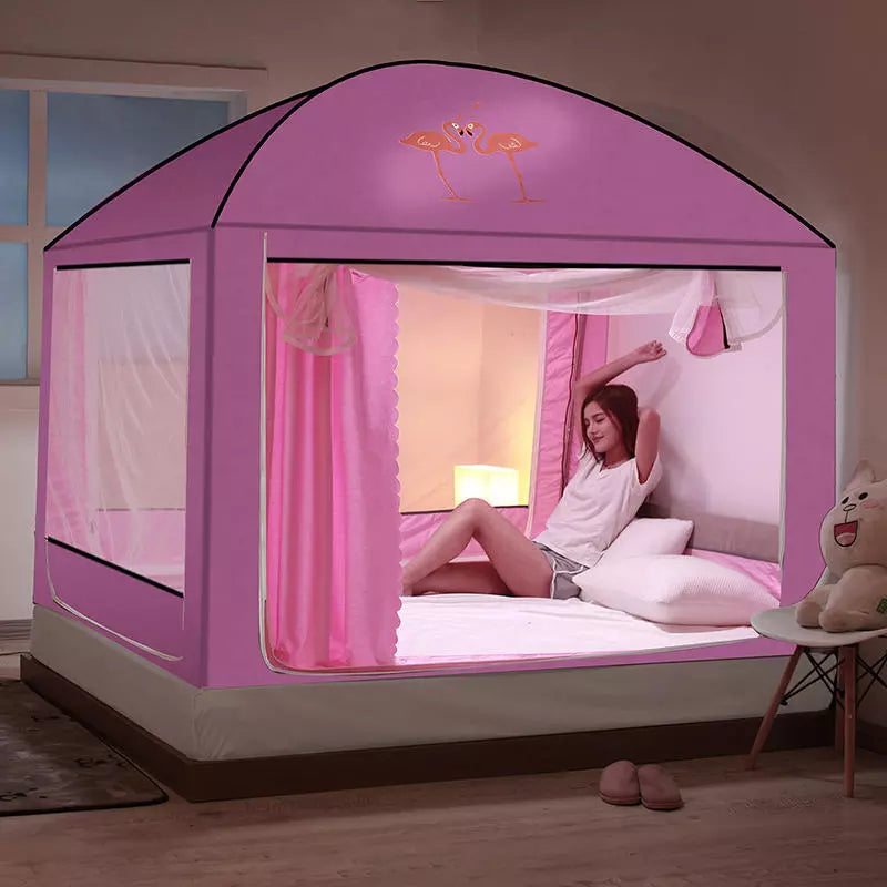 Dust-Proof Anti-Fall Long Sleep Mosquito Bed Tent - Image 1