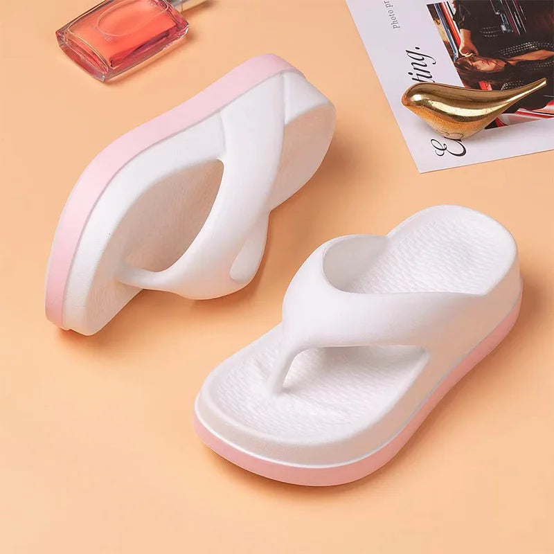 Korean Style Thick Sole Summer Slippers - Image 3