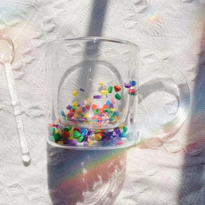 Korean Double Layer Glass Cup - Image 2