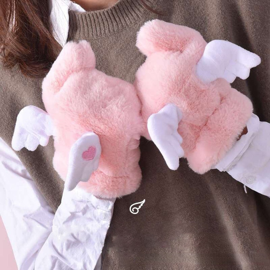 Angel Wings Warm Cute Gloves - Image 0