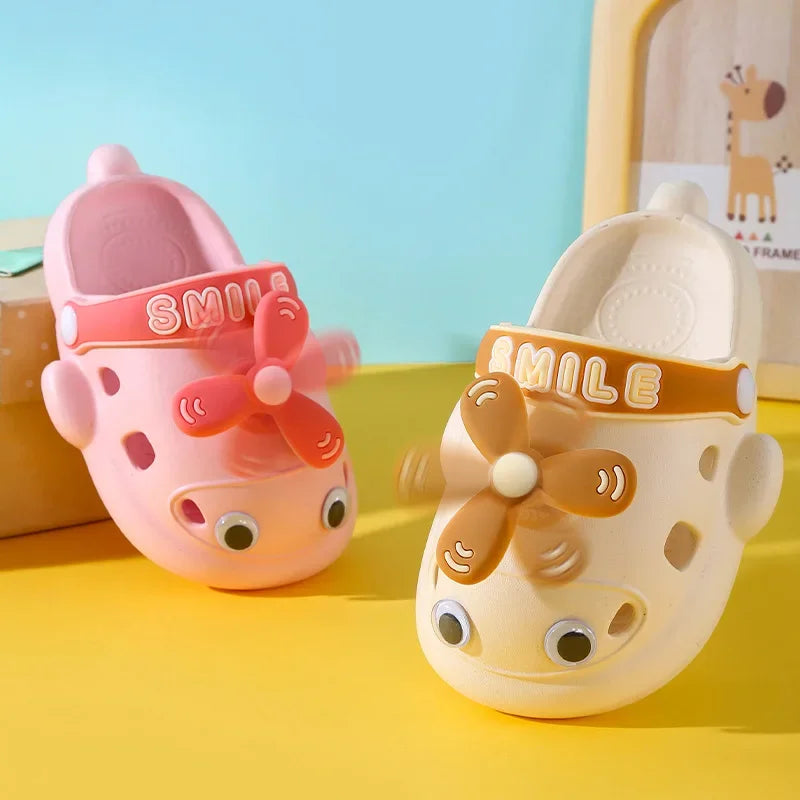 Cute Helicopter Kids Soft Slippers - Image 1