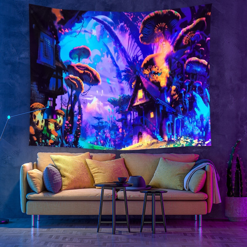 Colorful Glowing Luminous Tapestry - Image 0