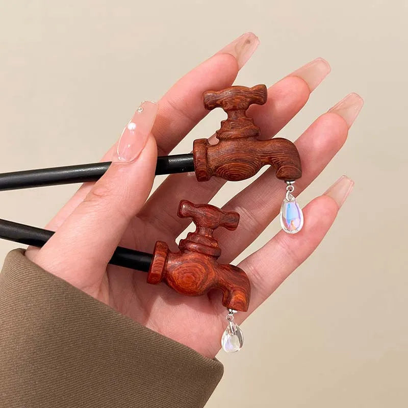 Water Drop Faucet Hair Stick - Image 3