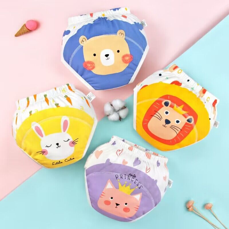 4-Pack Cute Animals Cotton Unisex Kids Underwear Set - Image 2
