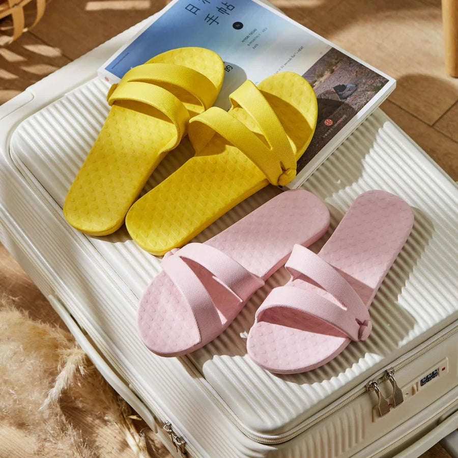 All Season Colorful Foldable Travel Slippers - Image 1