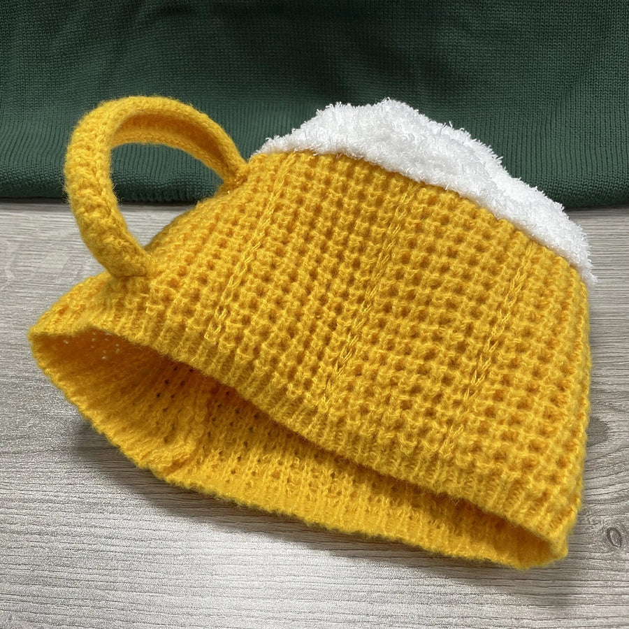 Beer Mug-Inspired Creative Knitted Hat - Image 2