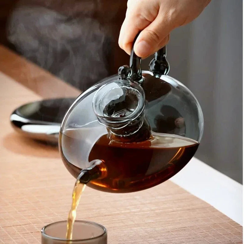 Pure Brew Aesthetic Heat-Resistant Glass Teapot - Image 1