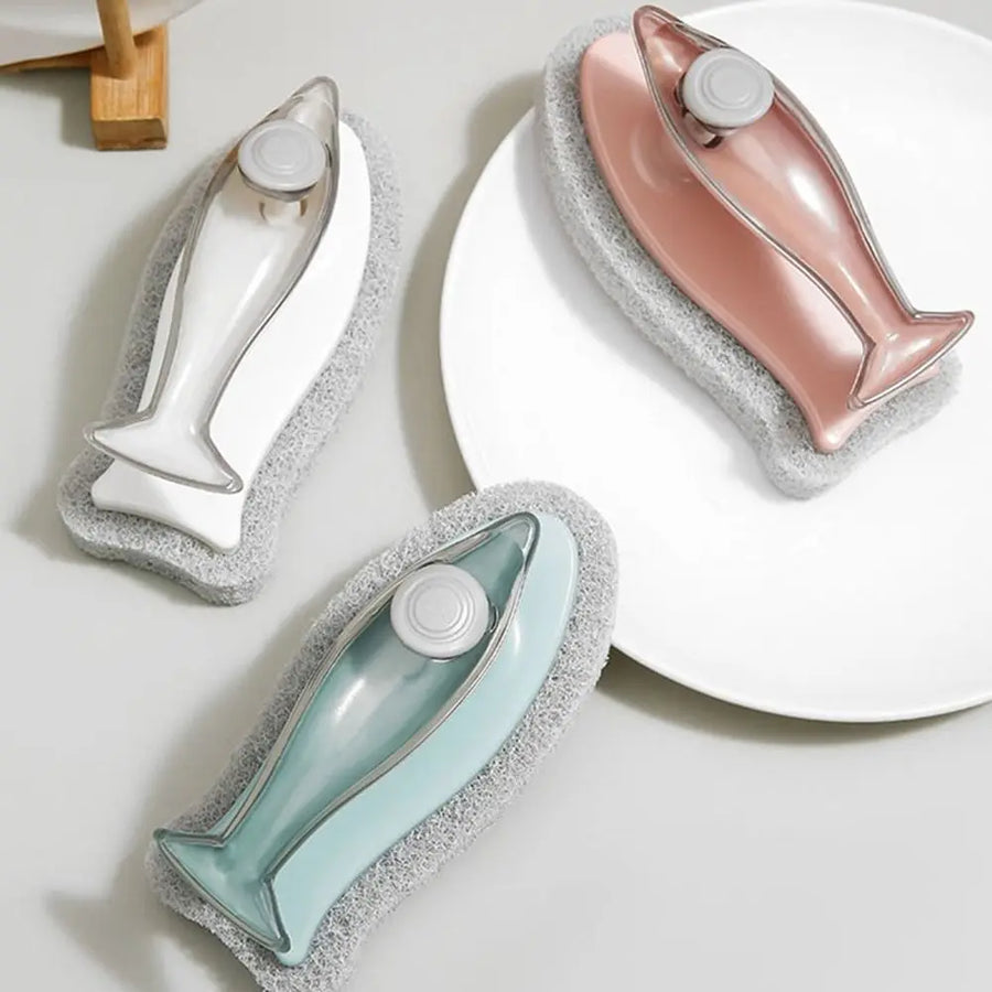 Soap Dispenser Dolphin-Shaped Kitchen Brush - Image 5