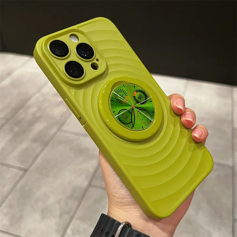 Clock Water Ripple Magsafe Bracket Phone Case - Image 13
