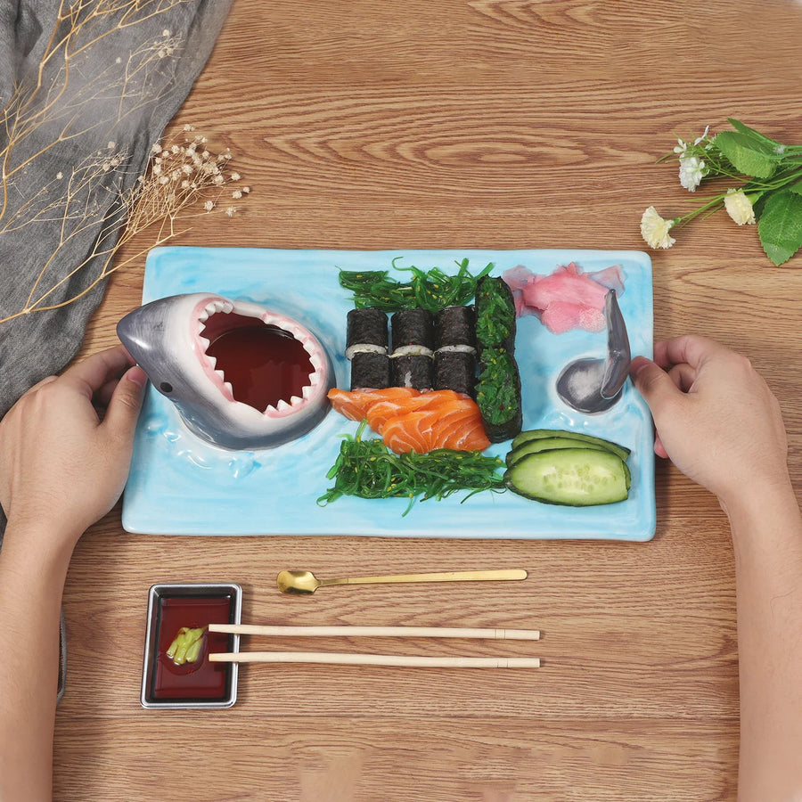 Shark Bite Sushi Serving Platter - Image 1