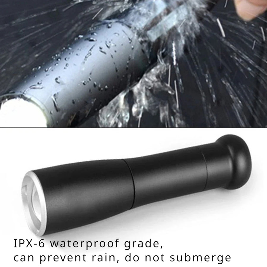 Tactical Aluminium Alloy Flashlight Self Defense Telescopic Stick - Image 3