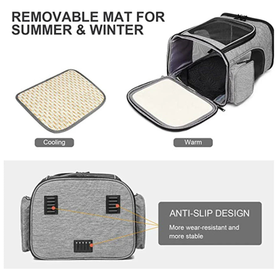 Pet Travel Breathable Expandable Backpack - Image 1