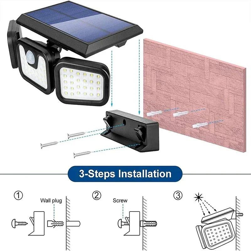 Power Save Motion Activated Outdoor Solar Lamp - Image 3