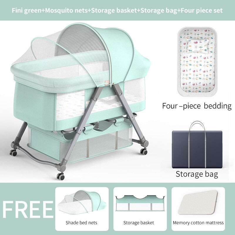Adjustable Foldable Portable Minimalist Baby Crib - Image 6