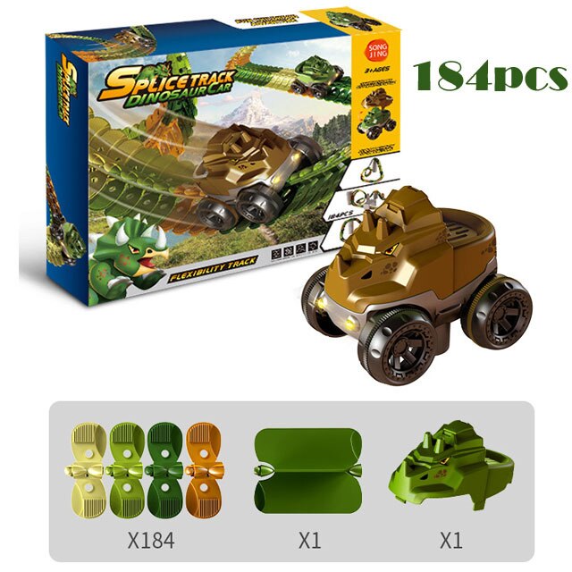 Dinosaur Traffic Jam Gravity Race Track Toy - Image 8