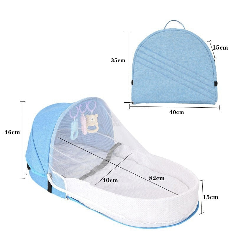 Portable Foldable Crib Baby Nest Backpack - Image 1