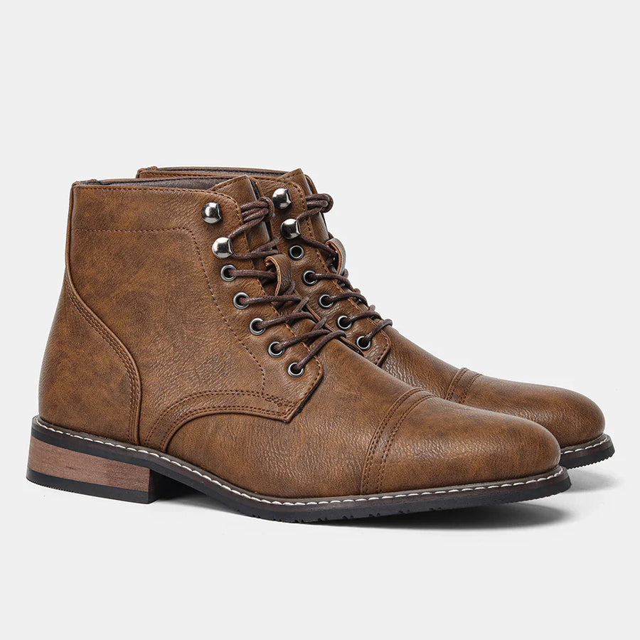 Timeless Vintage Leather Lace-Up Everyday Casual Boots - Image 5