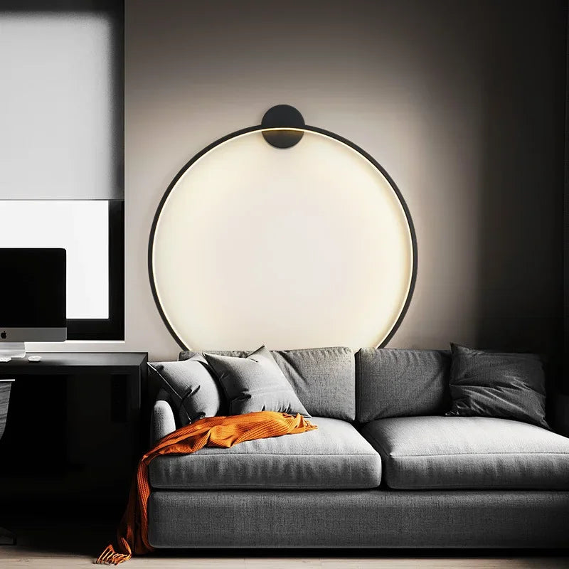 Minimalist LED Circle Background Wall Lamp - Image 4