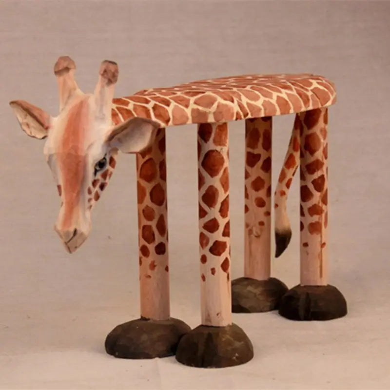Wild Forest Wooden Footrest Stool