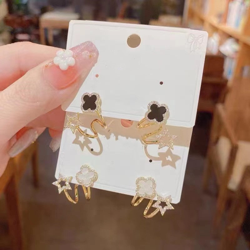Lucky Charm Four-Leaf Clover Chic Earrings - Image 2