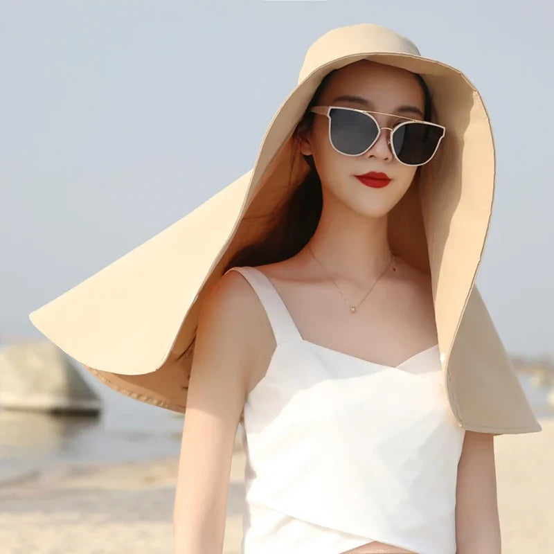Sun Guard Oversized UV Protection Hat - Image 1