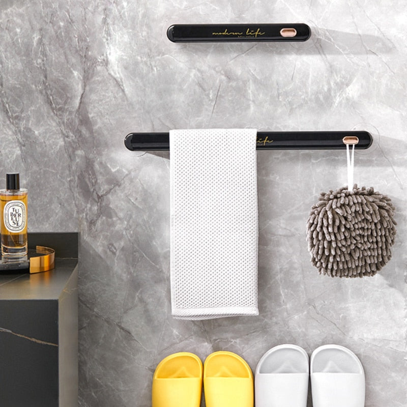 Towel Bar Space Saving Bathroom Holder - Image 1