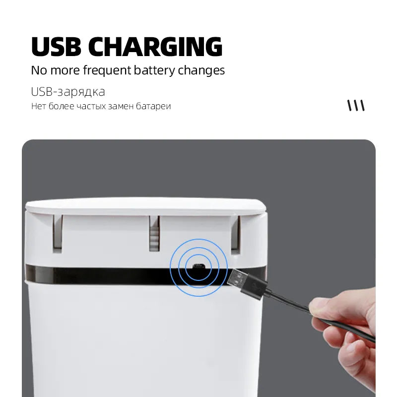Waterproof Smart Wave Sensor Automatic Trash Can - Image 5