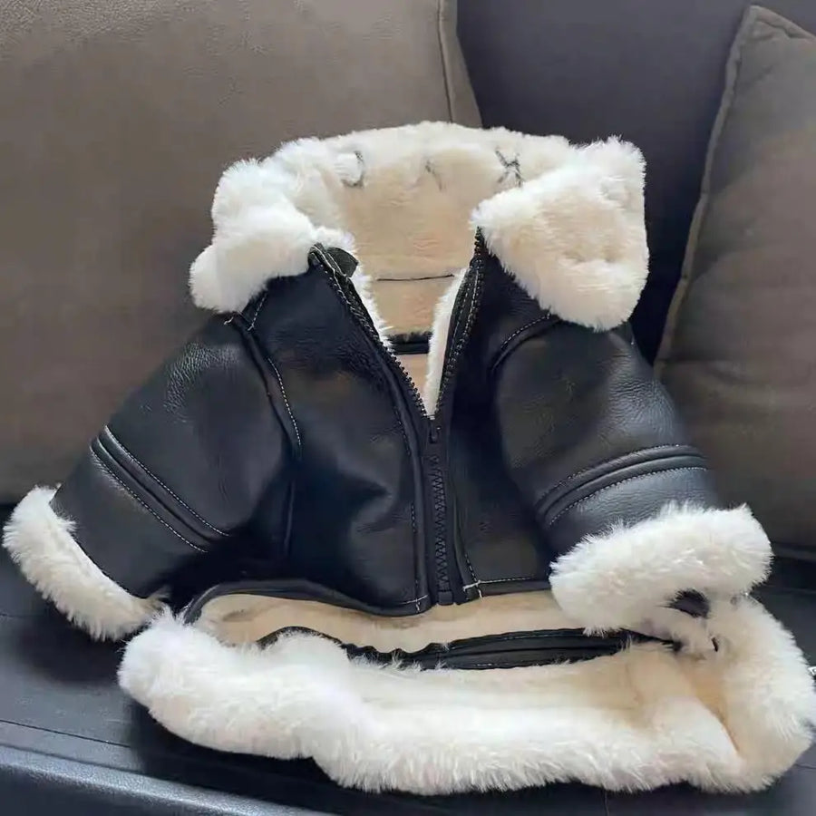 Biker Motorcycle Cotton Dog Coat - Image 5