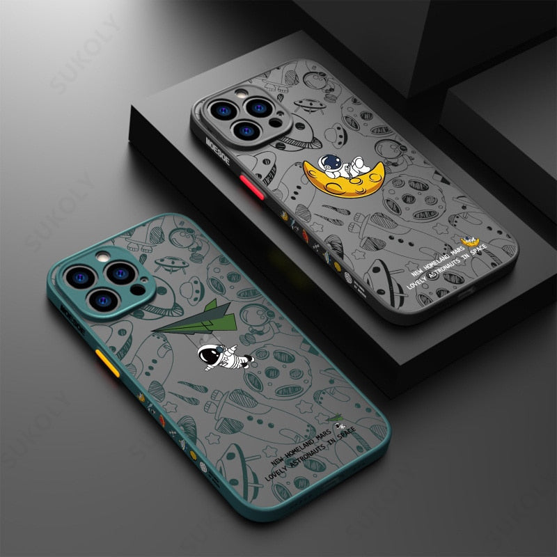 Space Road Relax Astronaut iPhone Case - Image 0