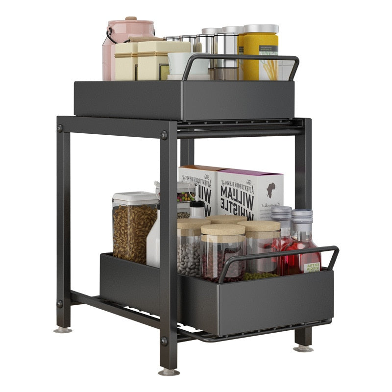 Multi-Layer Under Sink Cabinet Organizer Shelf - Image 7