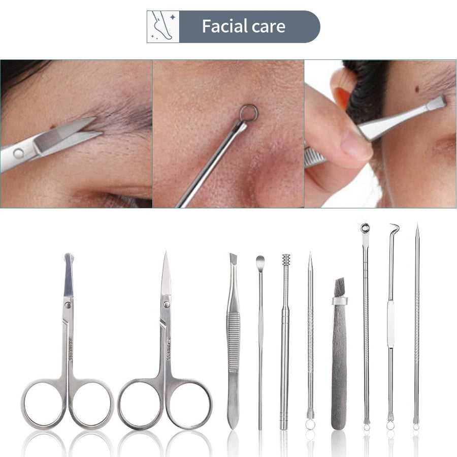 Easy Carry All-in-One Stainless Steel Manicure Set - Image 1