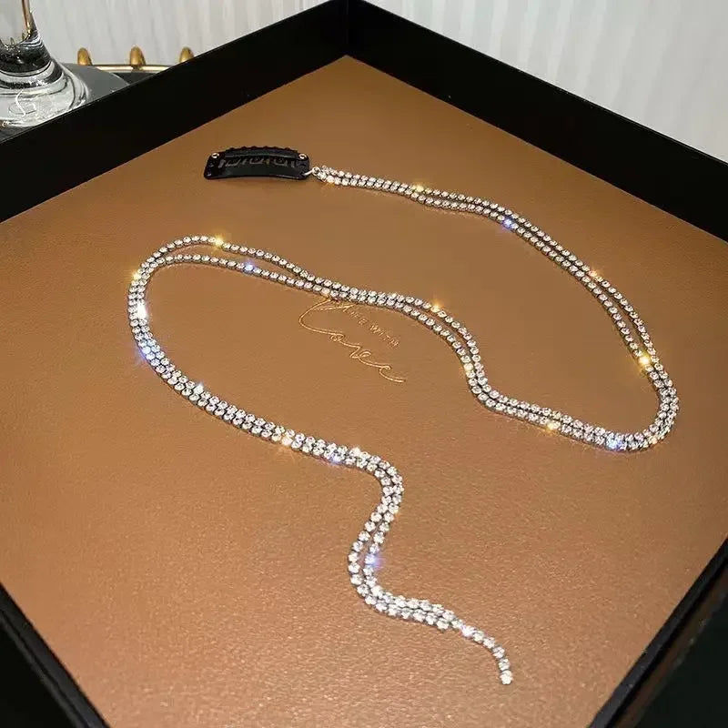 Rhinestone Tassel Glamorous Hair Chain - Image 7