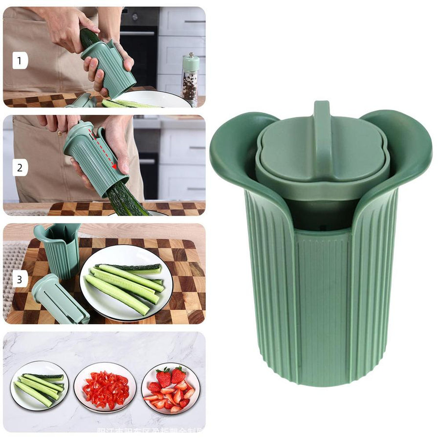 Multifunctional Easy Chop Manual Pump Vegetable Slicer - Image 3