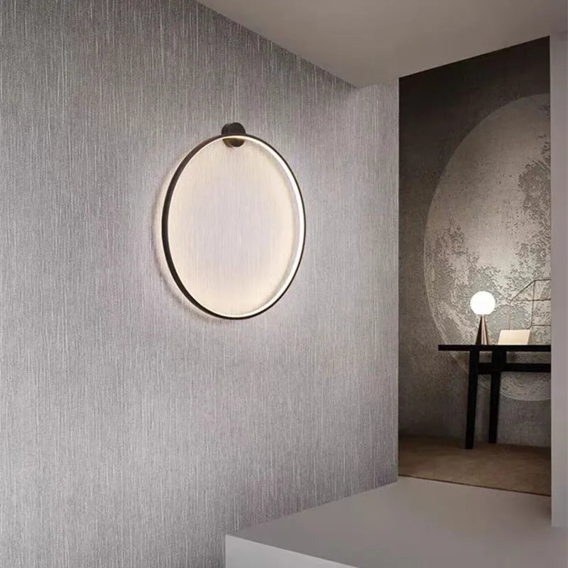 Minimalist LED Circle Background Wall Lamp - Image 1