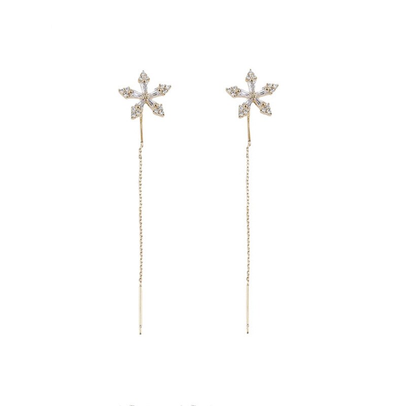 Elegant Flower Long Chain Earrings - Image 19