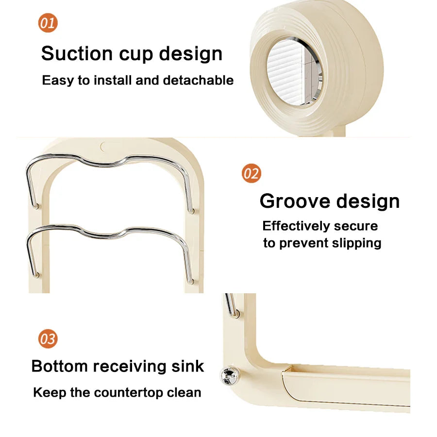 Suction Wall-Mounted Pot Lid Organizer Storage Rack - Image 4