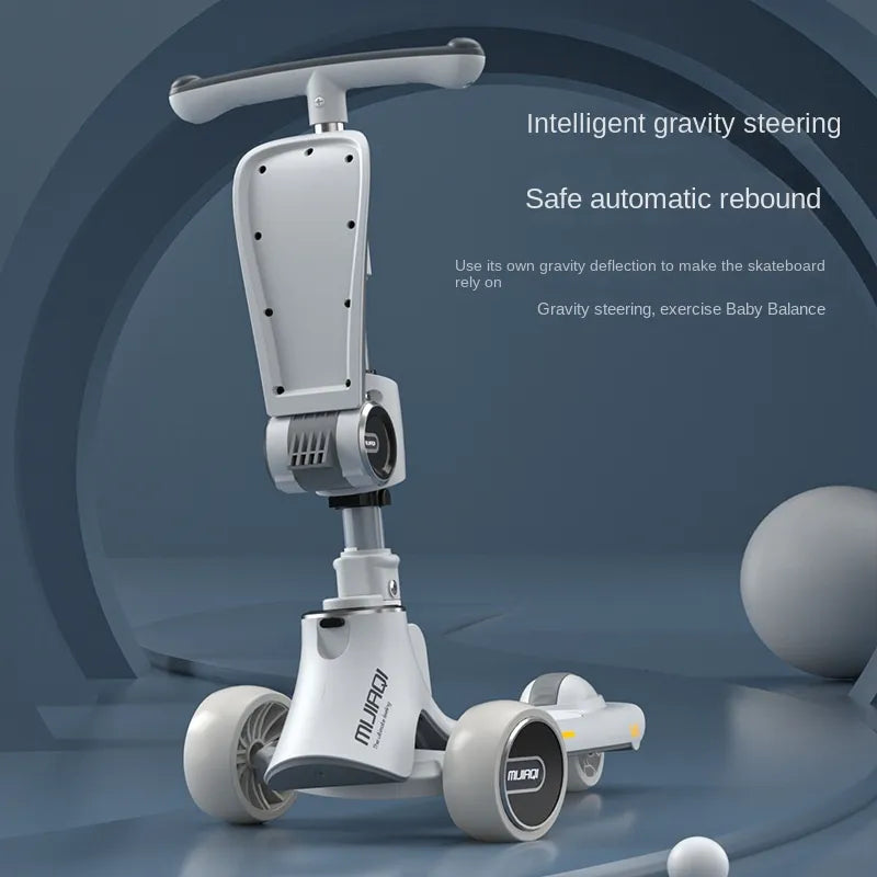 3in1 Foldable Musical Light-Up Kids Scooter - Image 1