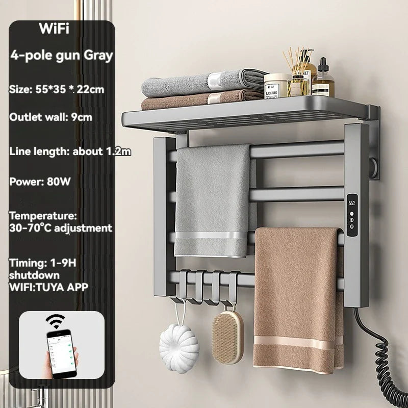Intelligent Electric Heated Towel Drying Organizer Rack - Image 18