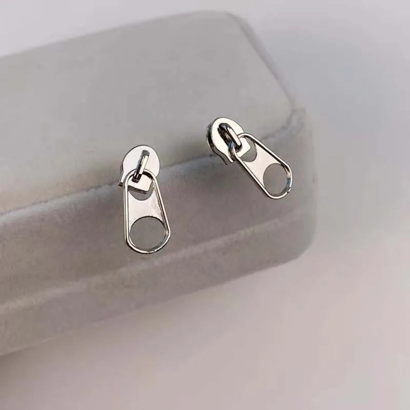 Zip Me Up Zipper Stud Earrings