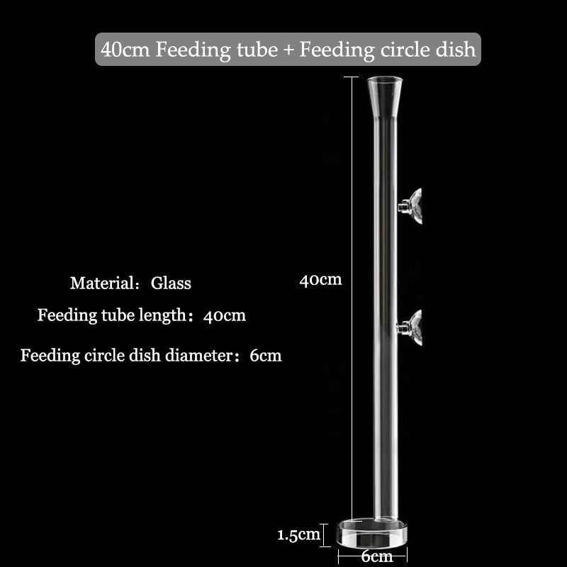 Transparent Aquarium Glass Tube Fish Feeder - Image 10