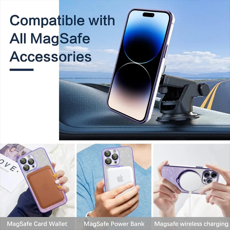 Sparkle Shield Glitter Magsafe iPhone Case - Image 3