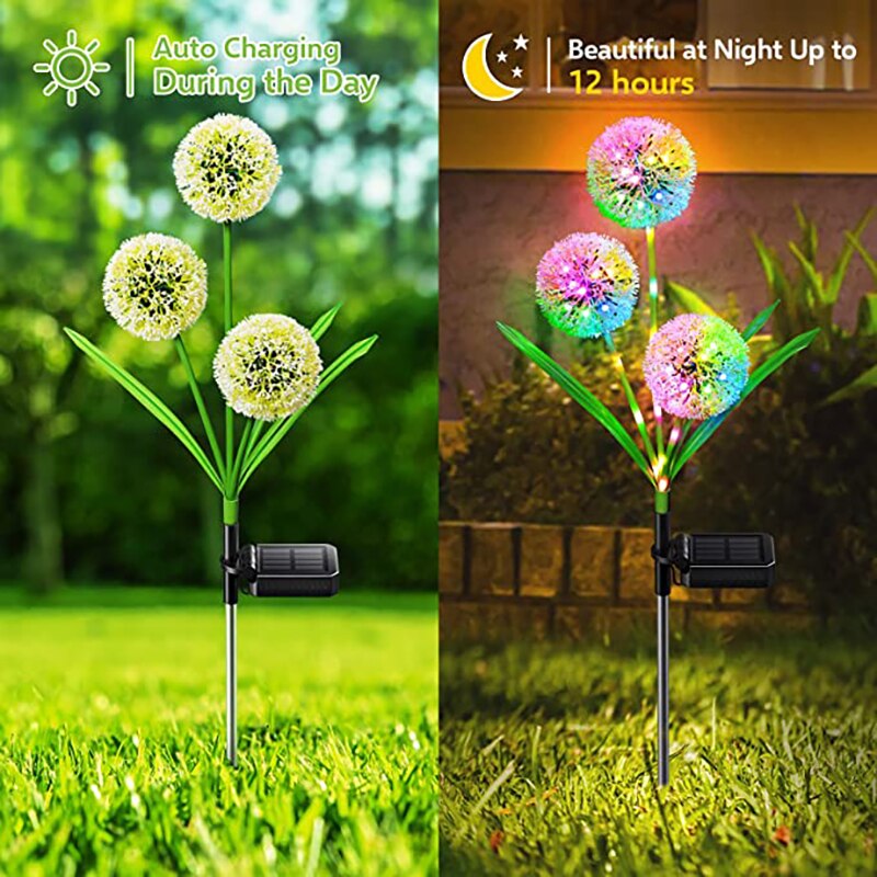 Garden Glow Solar-Powered Dandelion Lights - Image 2