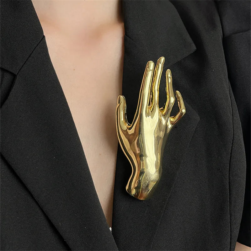 Hand Accent Art Brooch Pin - Image 0
