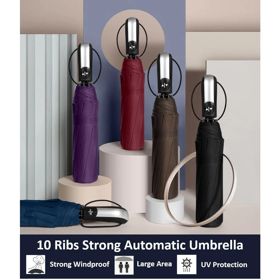 Rain Safe Compact Windproof Umbrella - Image 1