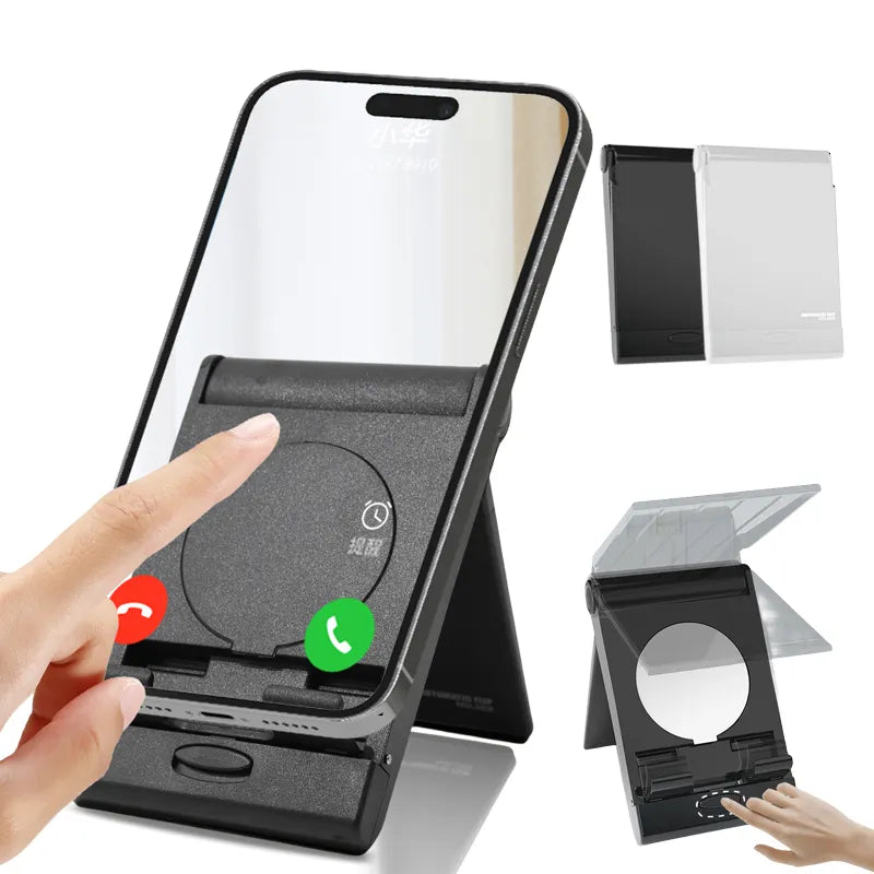 Auto Flip Makeup Mirror Phone Holder - Image 3
