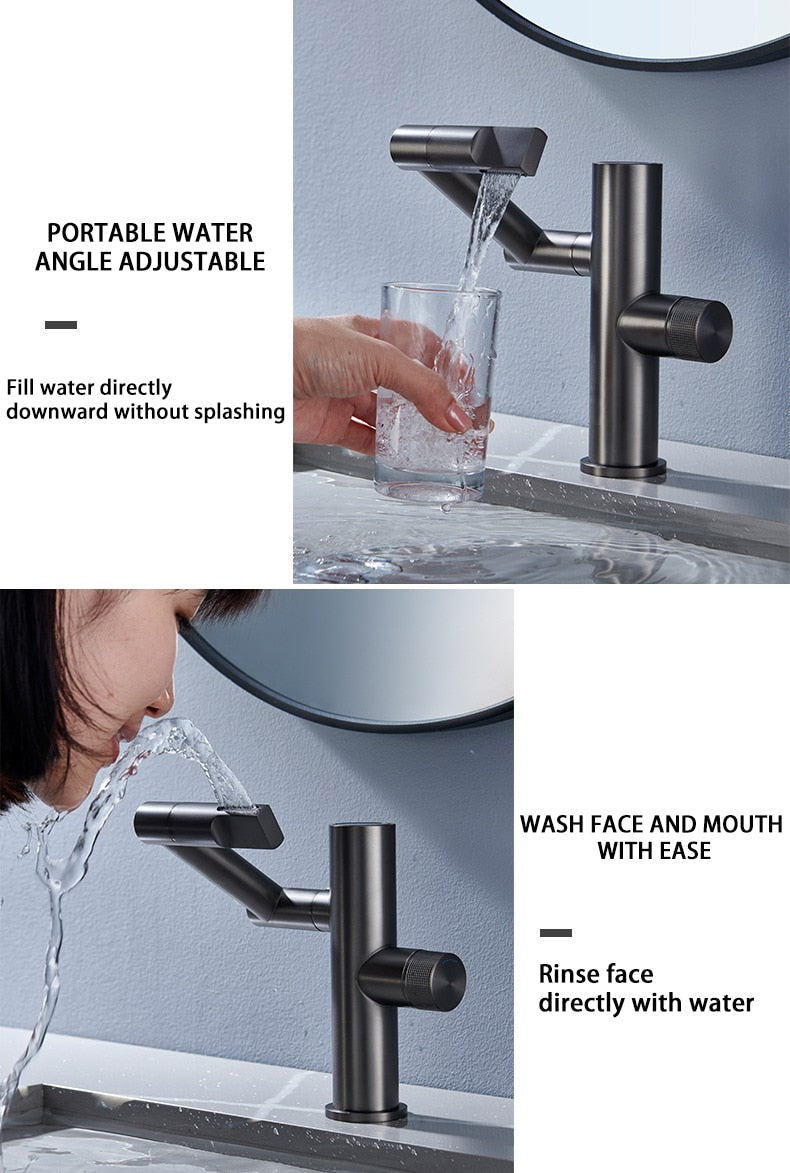 Hydroelectric Rotating Modern Smart Waterfall Faucet - Image 1