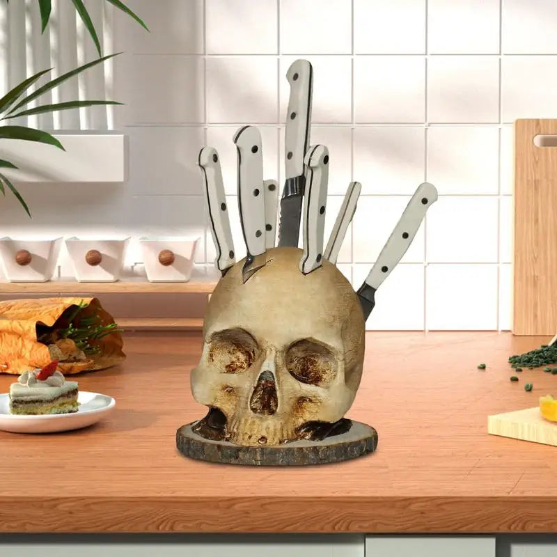 Gothic Skull Knife Organizer Holder - Image 1